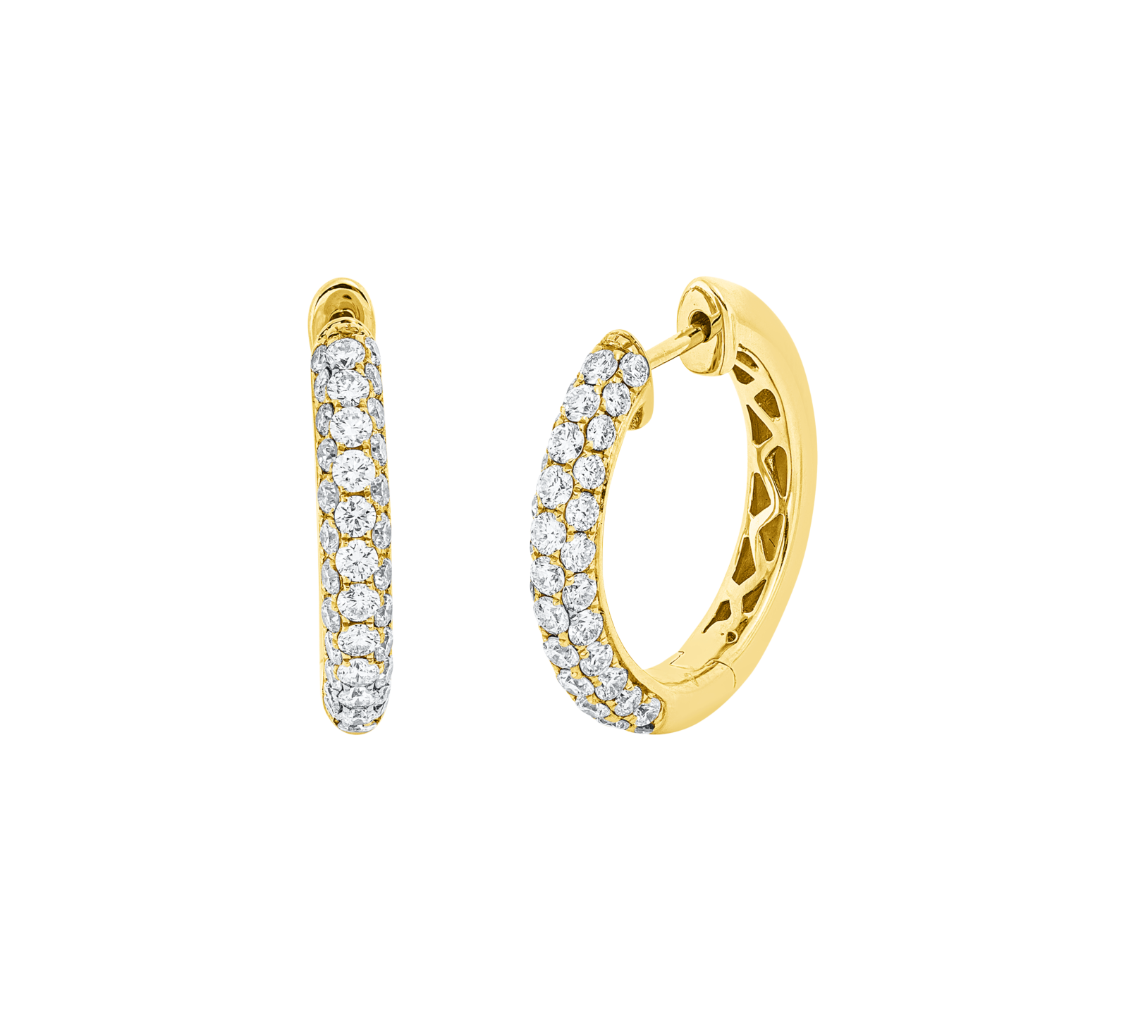Brogle Selection diamond hoop earrings Brogle Selection diamond hoop earrings