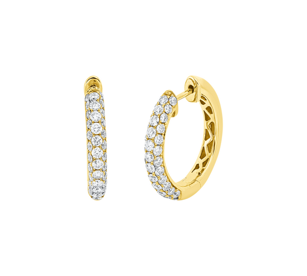 Brogle Selection diamond hoop earrings Brogle Selection diamond hoop earrings