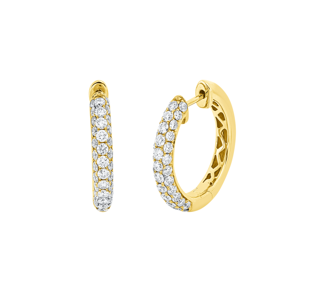 Brogle Selection diamond hoop earrings Brogle Selection diamond hoop earrings