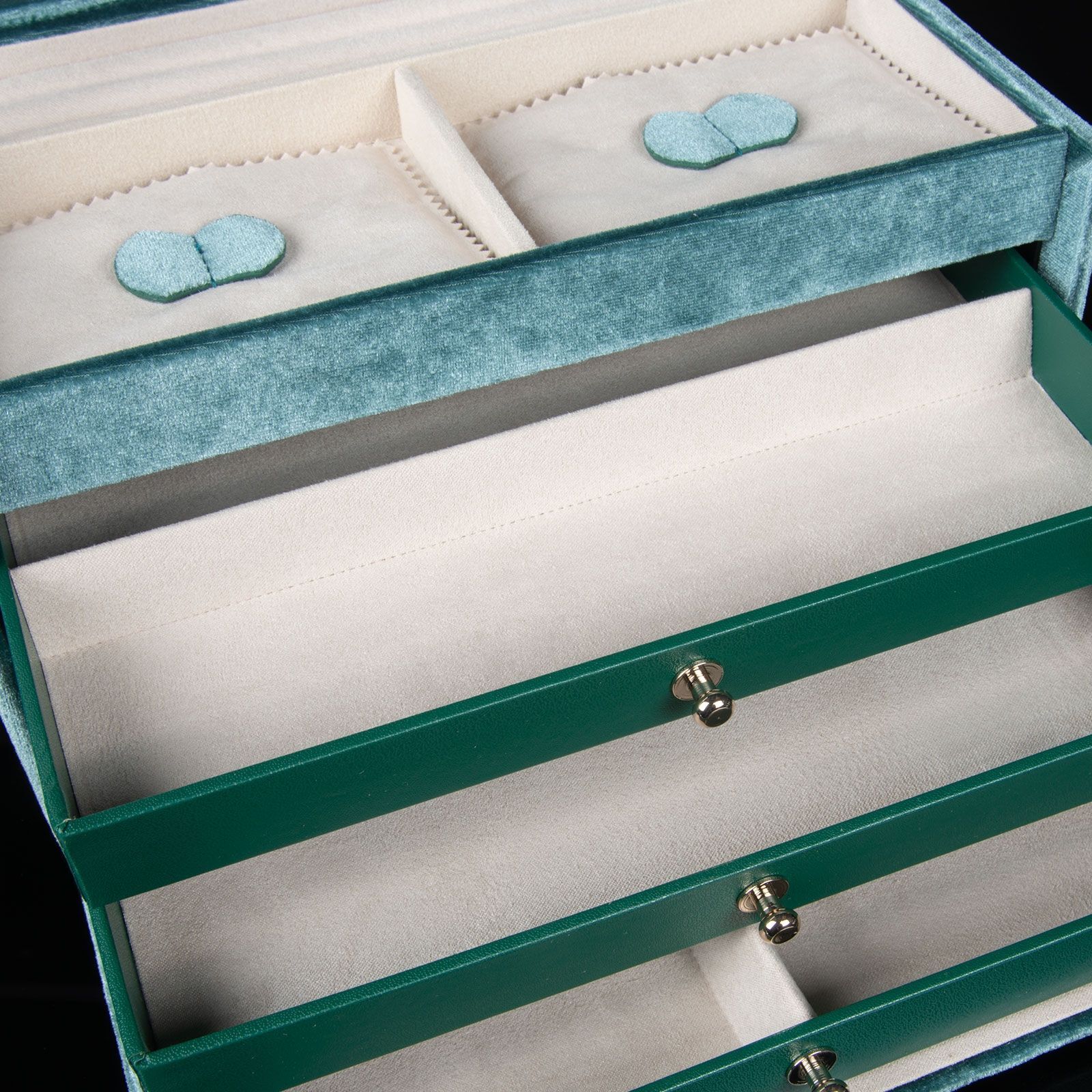 Friedrich Schmuckkoffer Chenille - Türkis