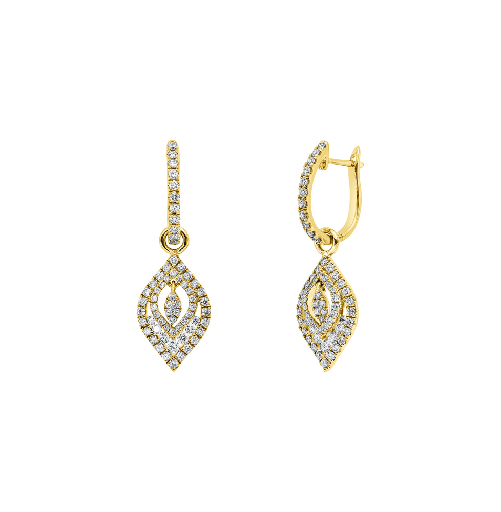 Brogle Classic diamond hoop earrings