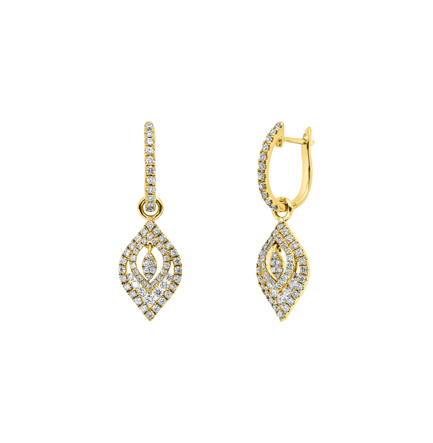 Brogle Classic diamond hoop earrings Brogle Classic diamond hoop earrings