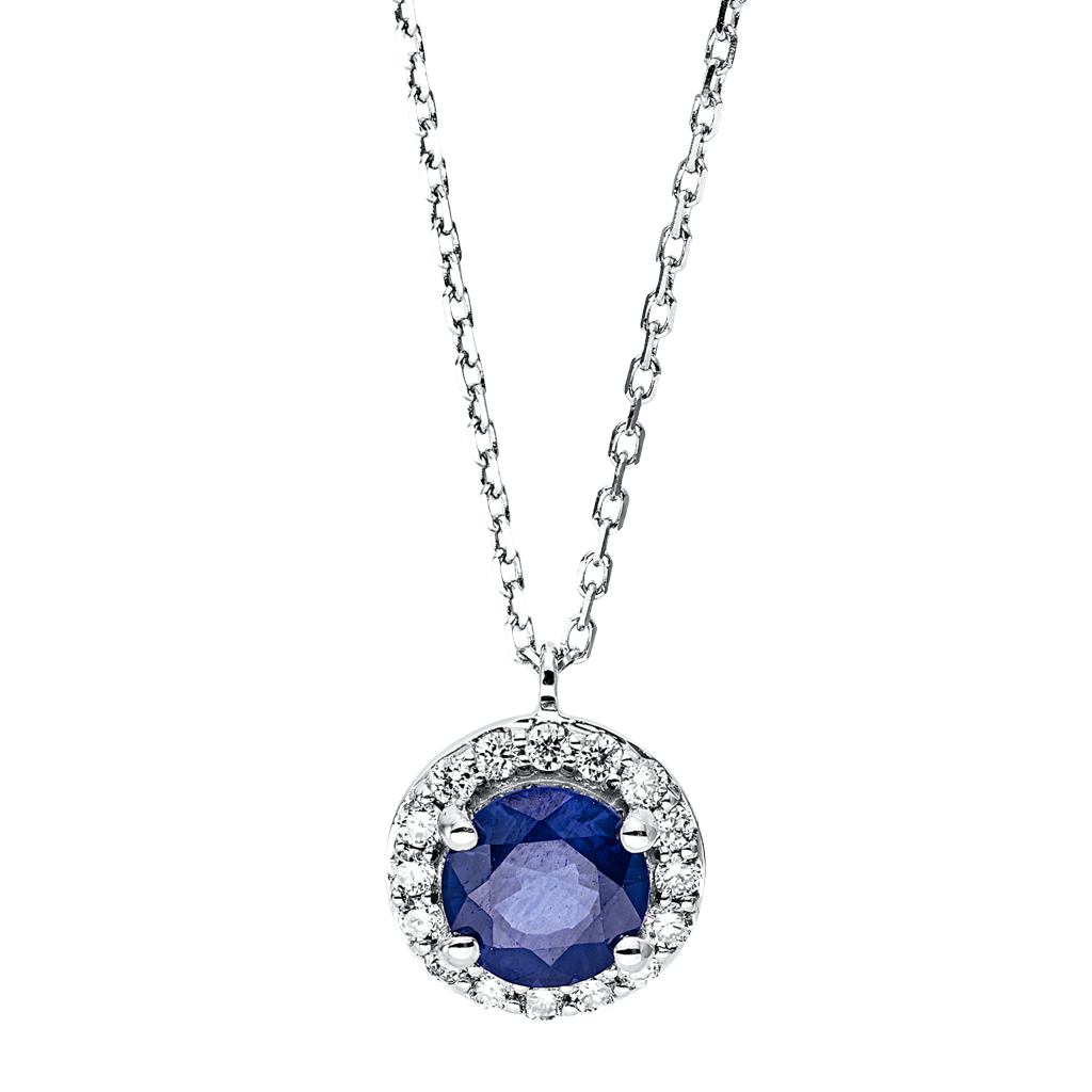 Brogle Classic necklace with sapphire pendant Brogle Classic necklace with sapphire pendant