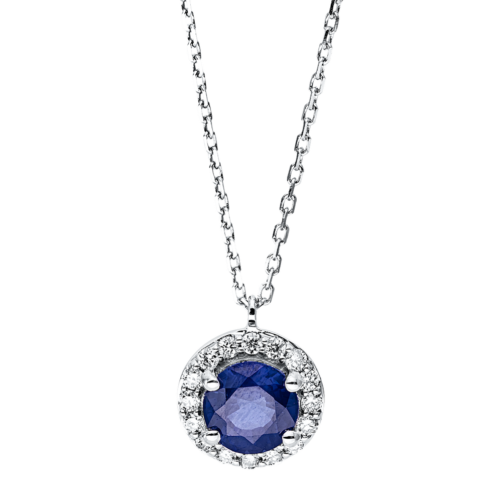 Brogle Classic necklace with sapphire pendant Brogle Classic necklace with sapphire pendant
