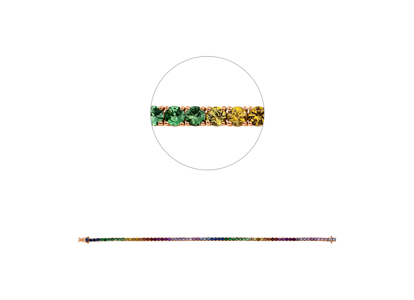 Brogle Selection sapphire bracelet Rainbow