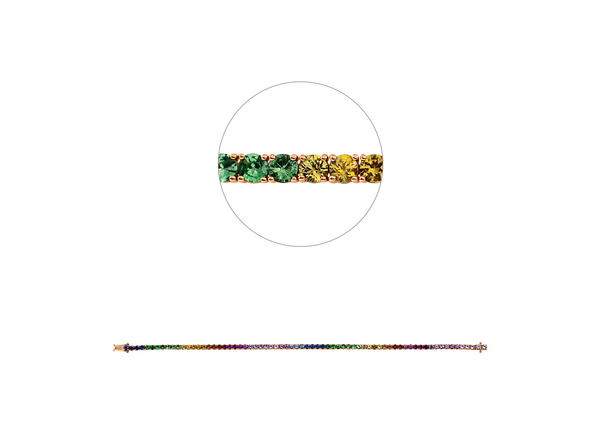 Brogle Selection sapphire bracelet Rainbow