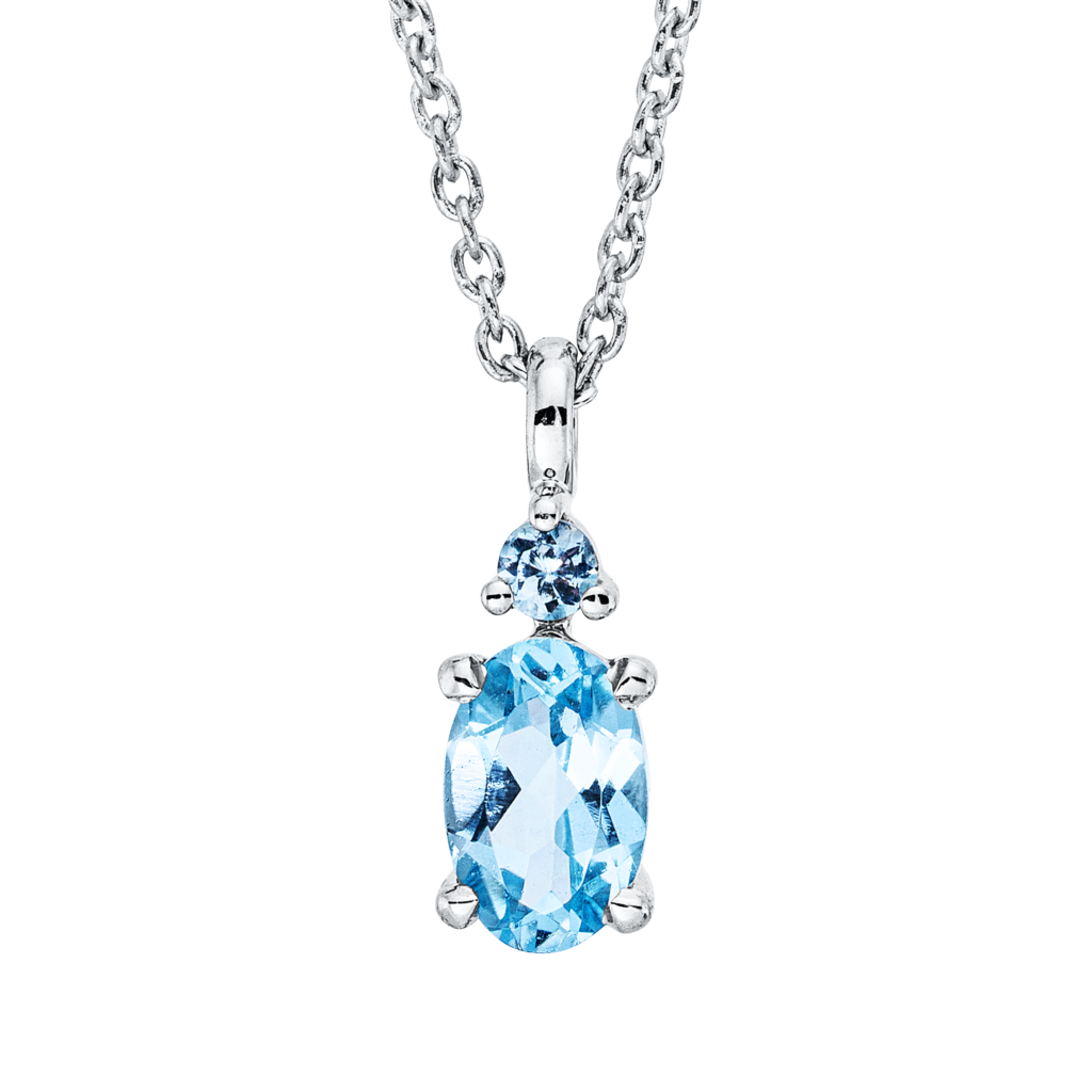 Brogle Classic necklace with sky topaz pendant Brogle Classic necklace with sky topaz pendant
