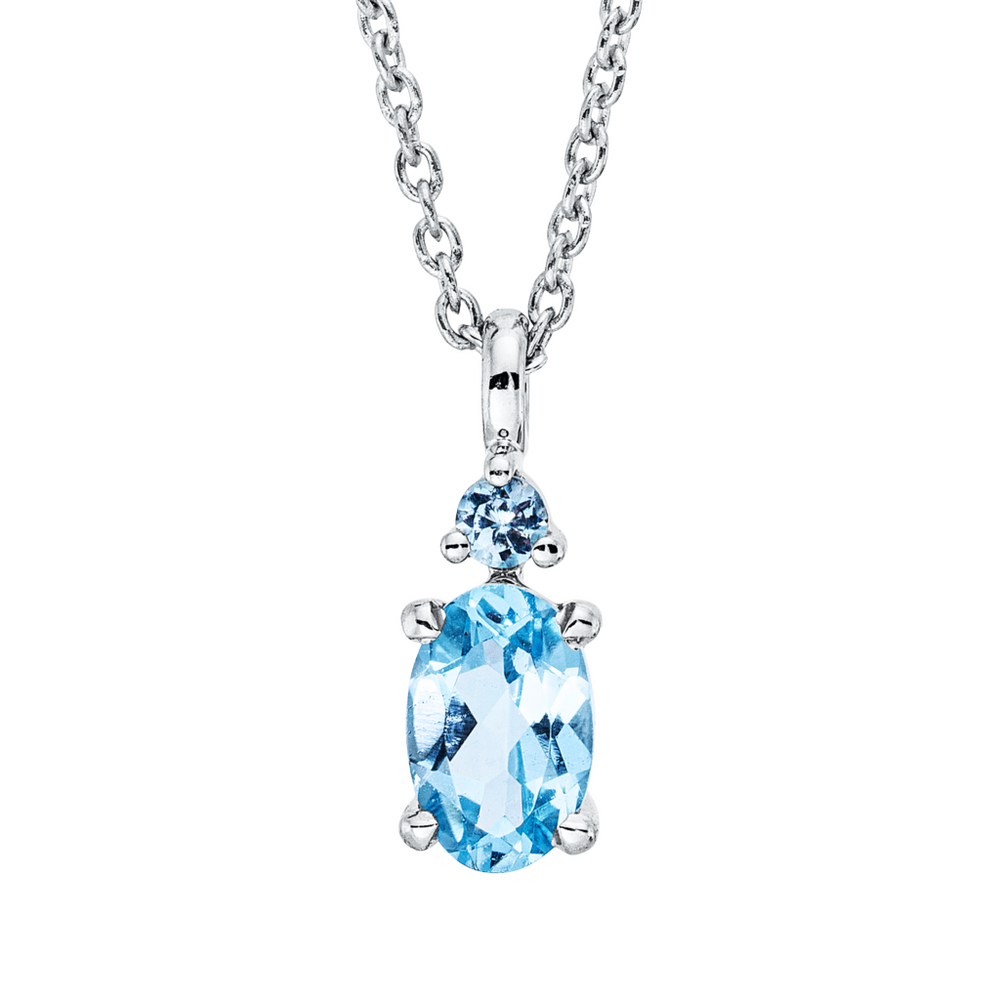 Brogle Classic necklace with sky topaz pendant Brogle Classic necklace with sky topaz pendant
