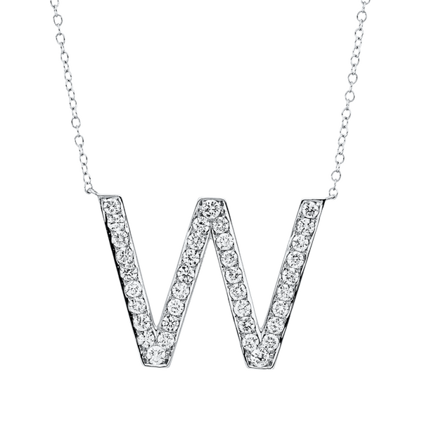 Brogle Classic Kette mit Diamantbuchstaben W Brogle Classic Kette mit Diamantbuchstaben W