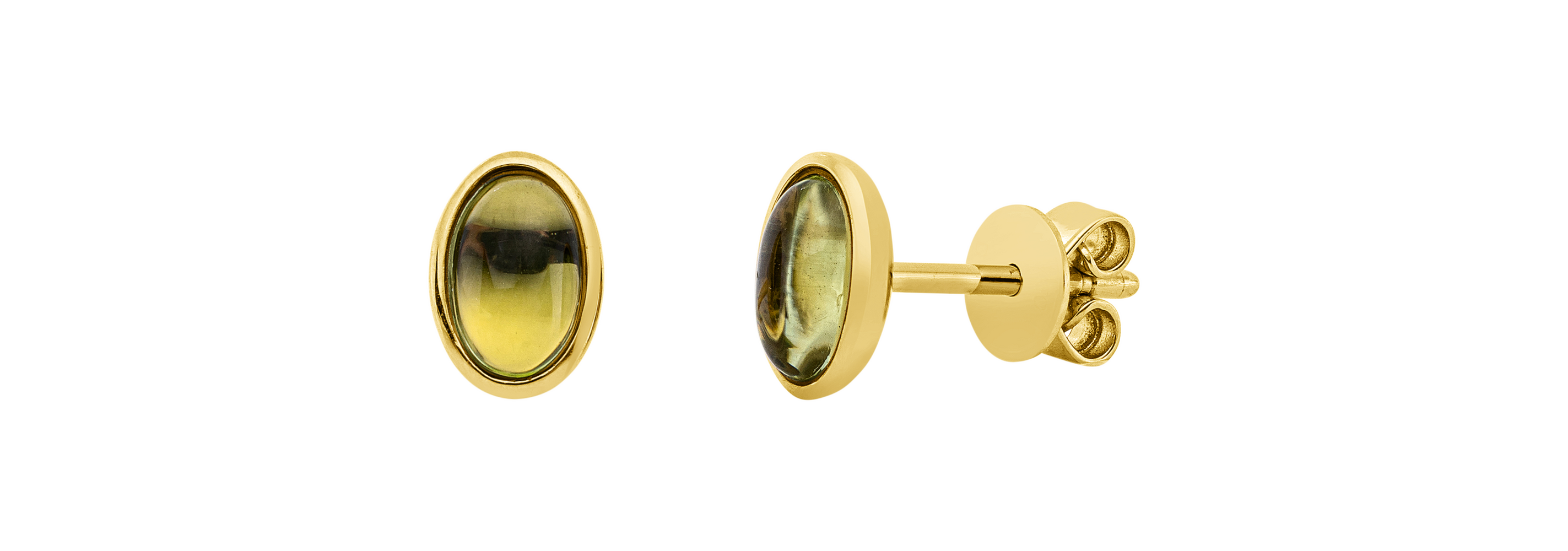 Brogle Classic peridot ear studs