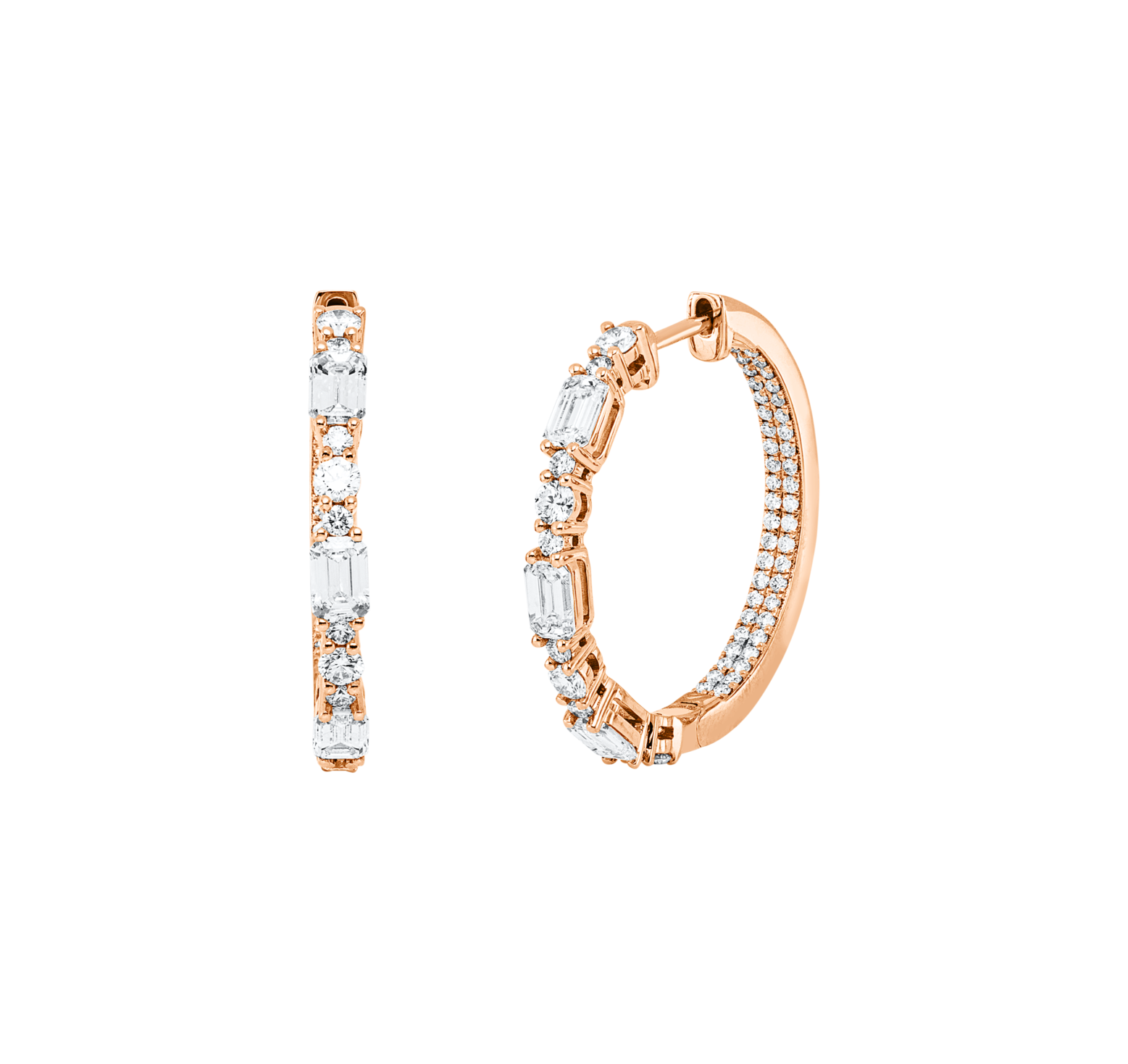 Brogle Selection diamond hoop earrings