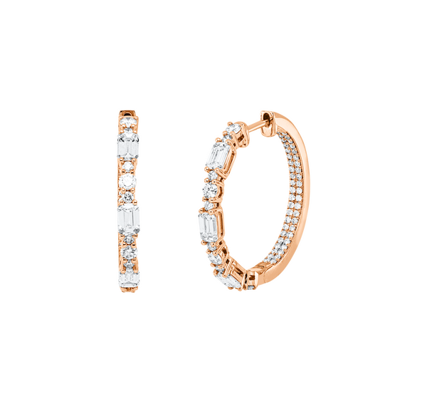 Brogle Selection diamond hoop earrings