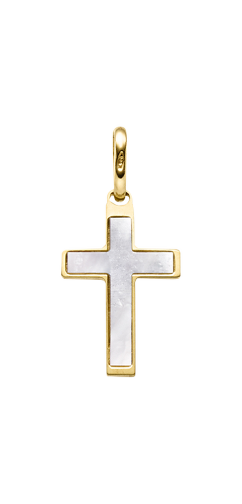 Brogle Classic Kreuzanhänger mit Perlmutt