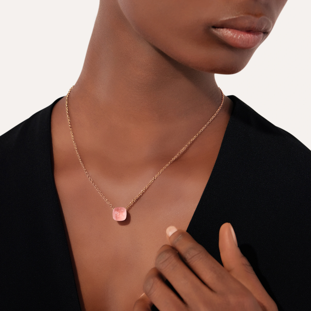 Pomellato Nudo Rose Quartz Necklace with Pendant Pomellato Nudo Rose Quartz Necklace with Pendant