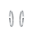 Brogle Classic diamond hoop earrings