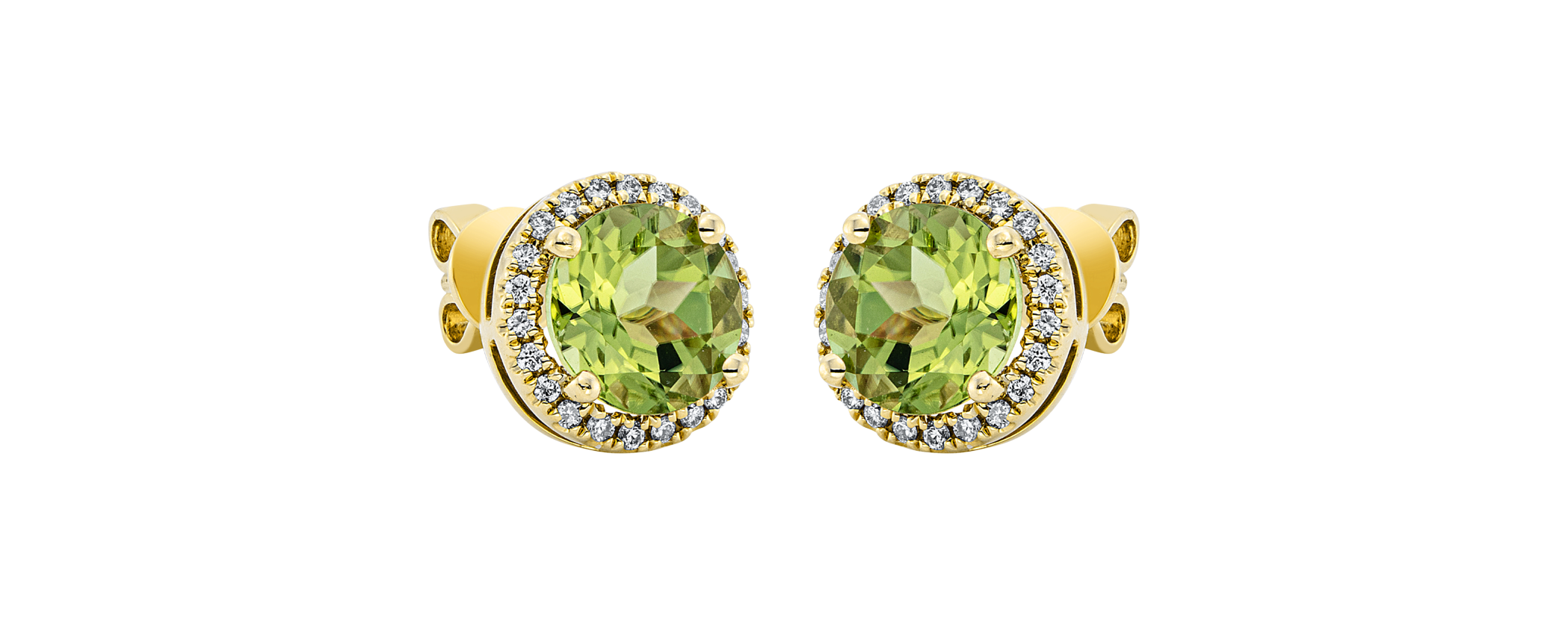 Brogle Classic peridot ear studs