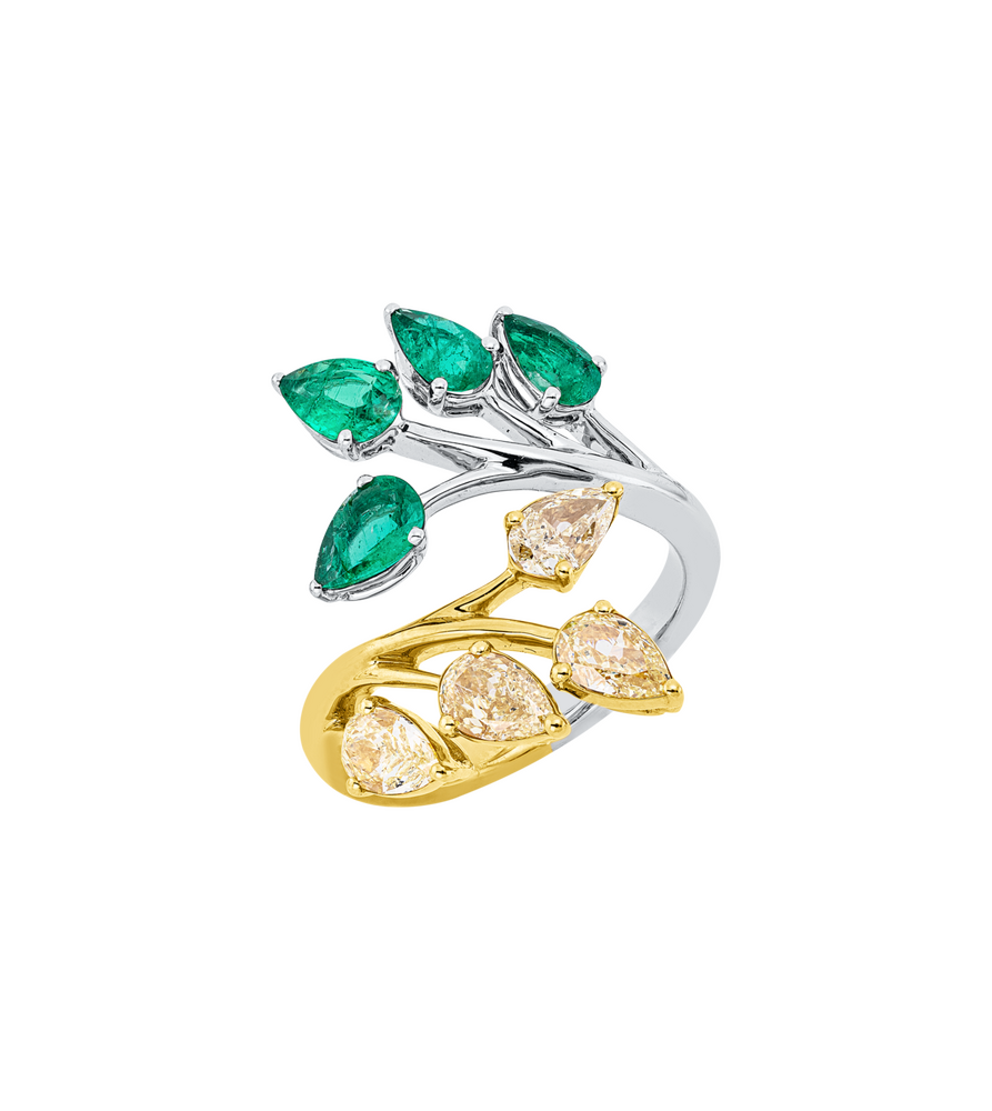 Brogle Selection bicolour emerald ring