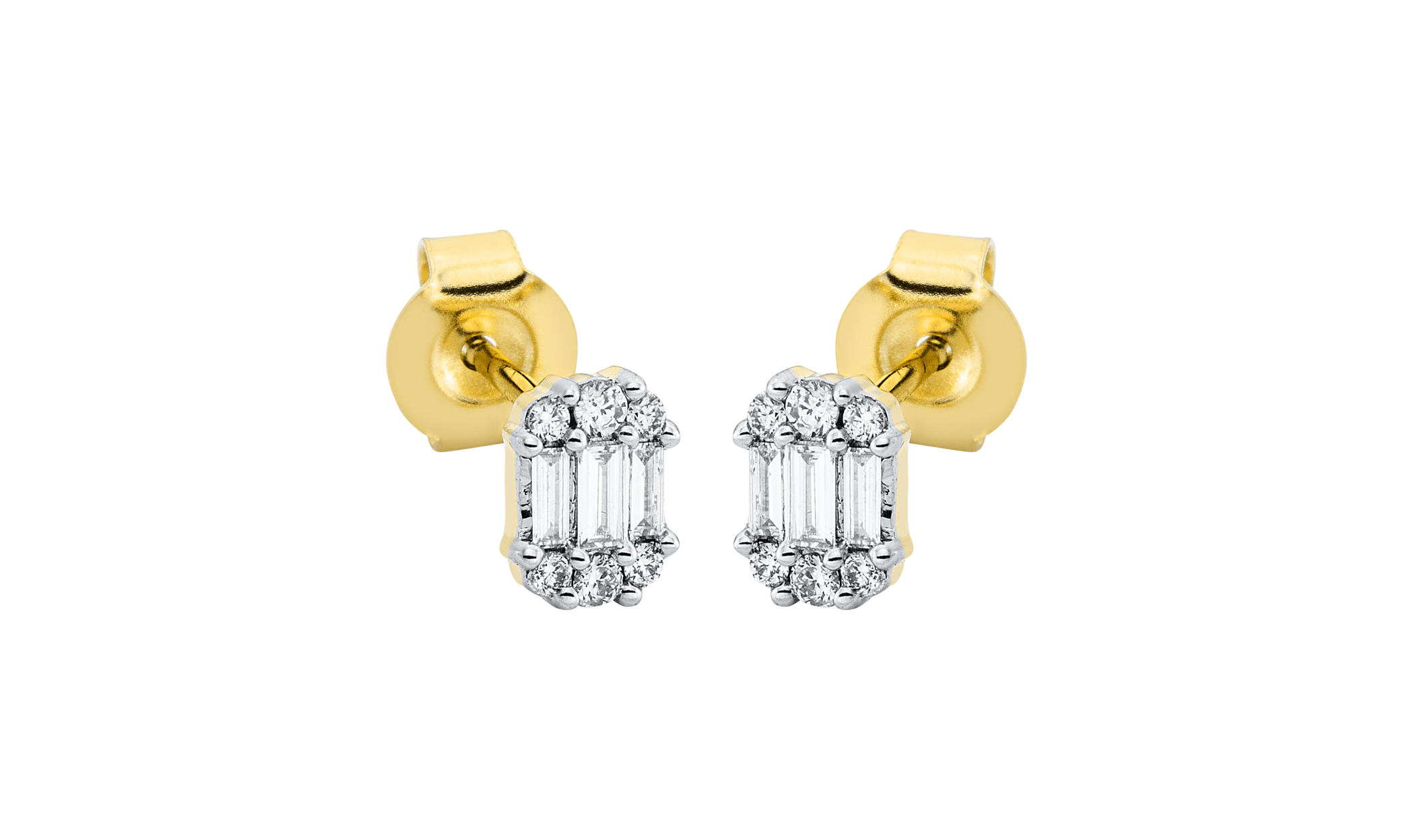 Brogle Classic Bicolor diamond stud earrings