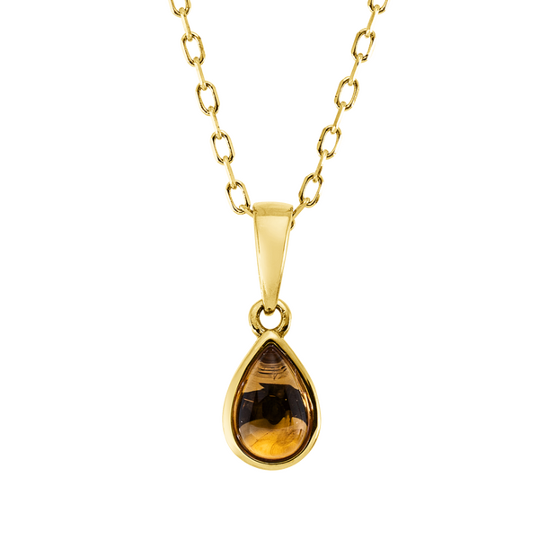 Brogle Classic Kette mit Citrinanhänger Brogle Classic Kette mit Citrinanhänger