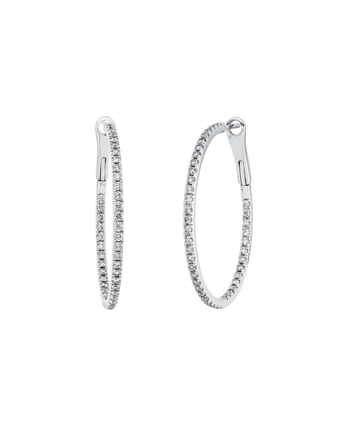 Brogle Selection diamond hoop earrings