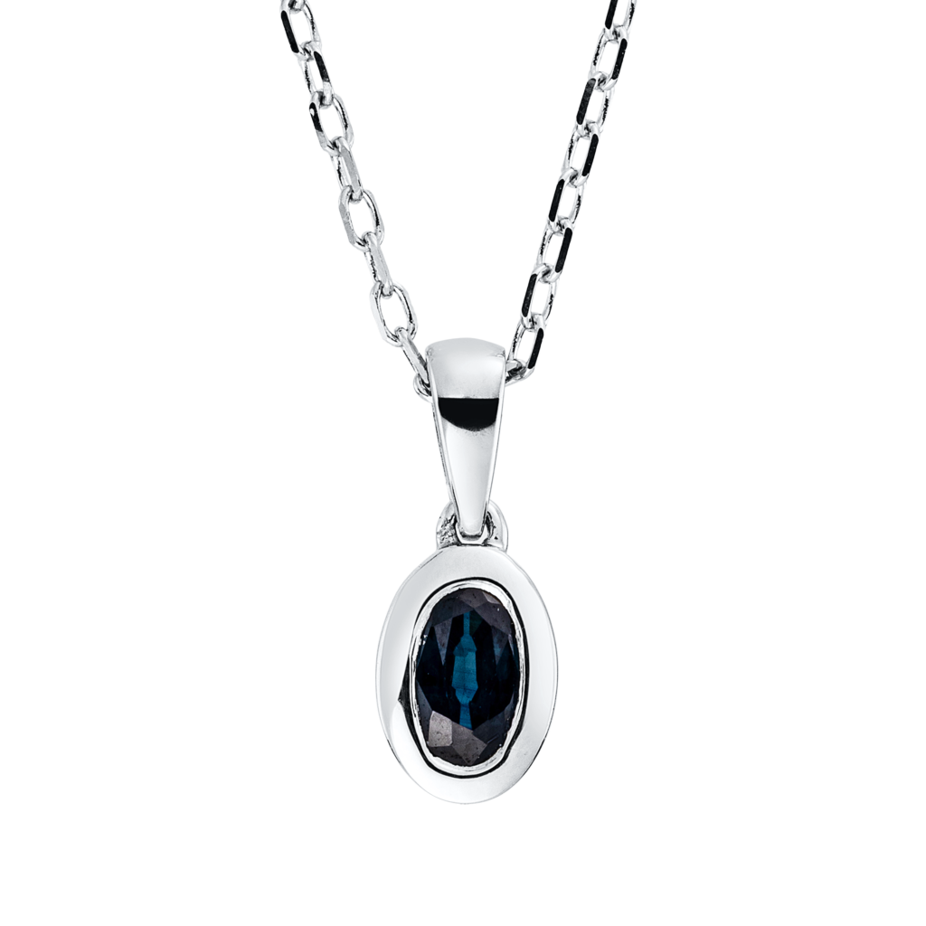 Brogle Classic necklace with sapphire pendant Brogle Classic necklace with sapphire pendant