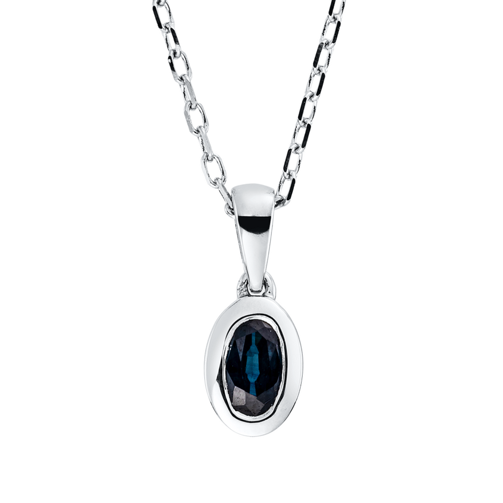Brogle Classic necklace with sapphire pendant Brogle Classic necklace with sapphire pendant