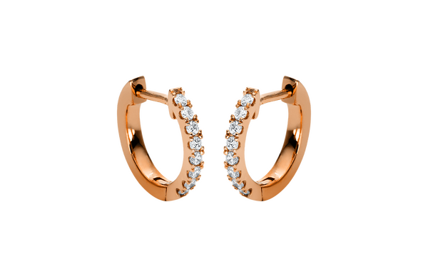 Brogle Classic diamond hoop earrings