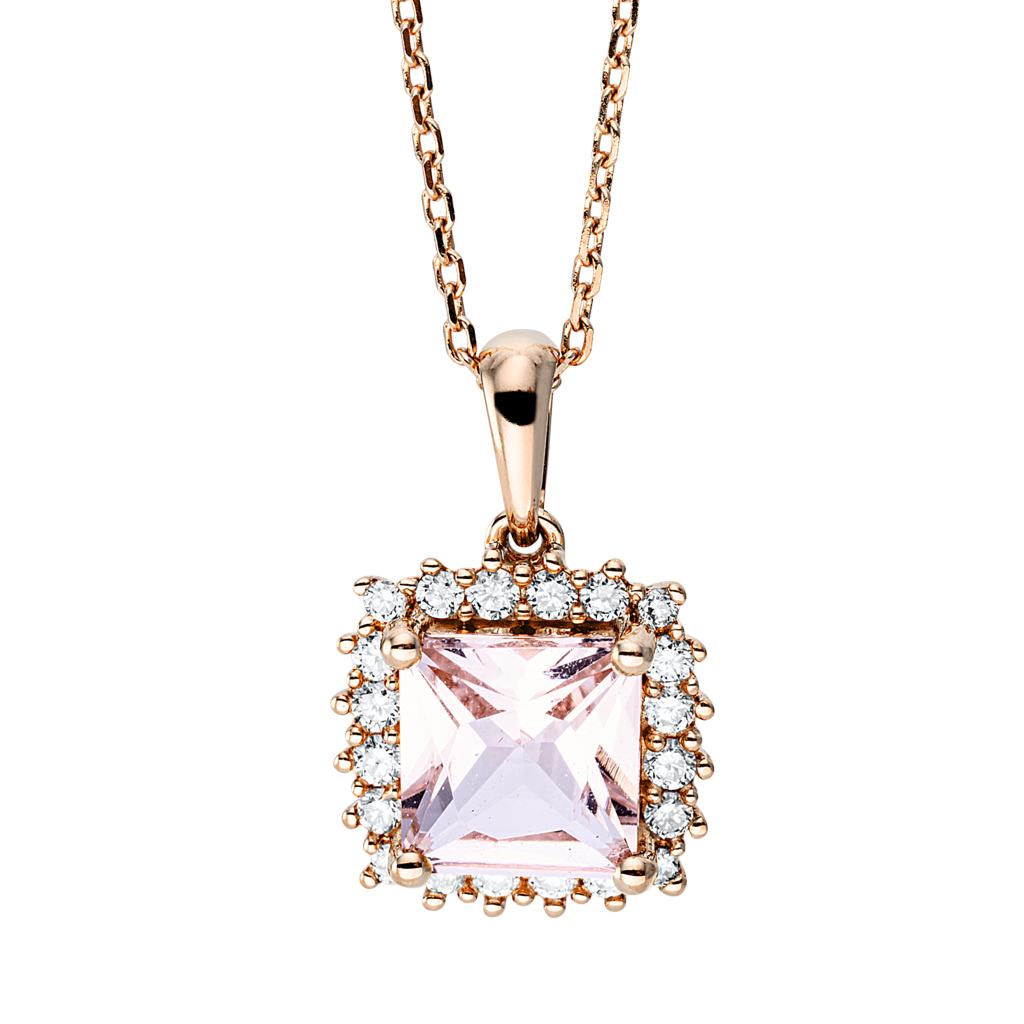 Brogle Classic necklace with morganite pendant