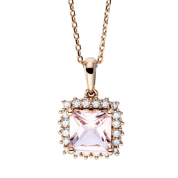 Brogle Classic necklace with morganite pendant Brogle Classic necklace with morganite pendant