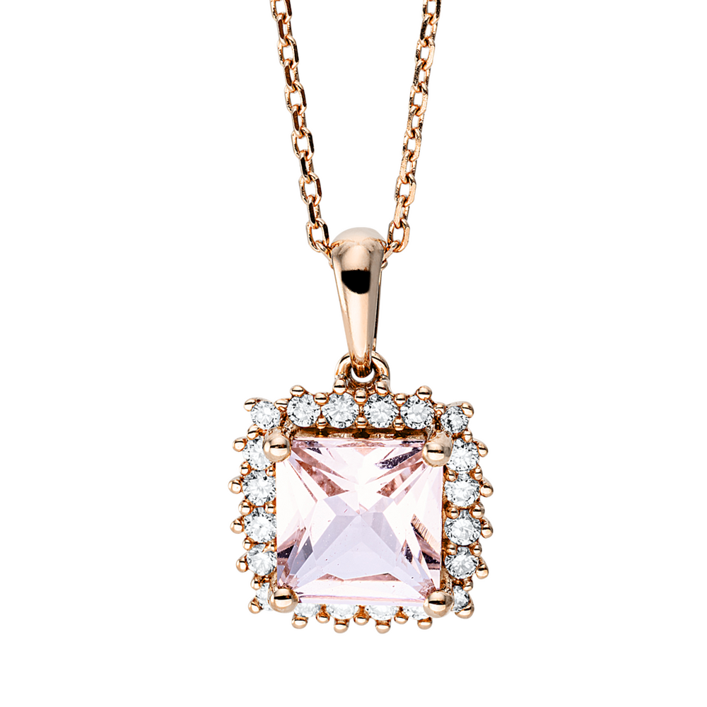 Brogle Classic necklace with morganite pendant Brogle Classic necklace with morganite pendant