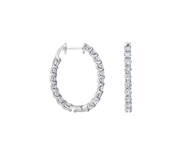 Brogle Selection diamond hoop earrings Brogle Selection diamond hoop earrings