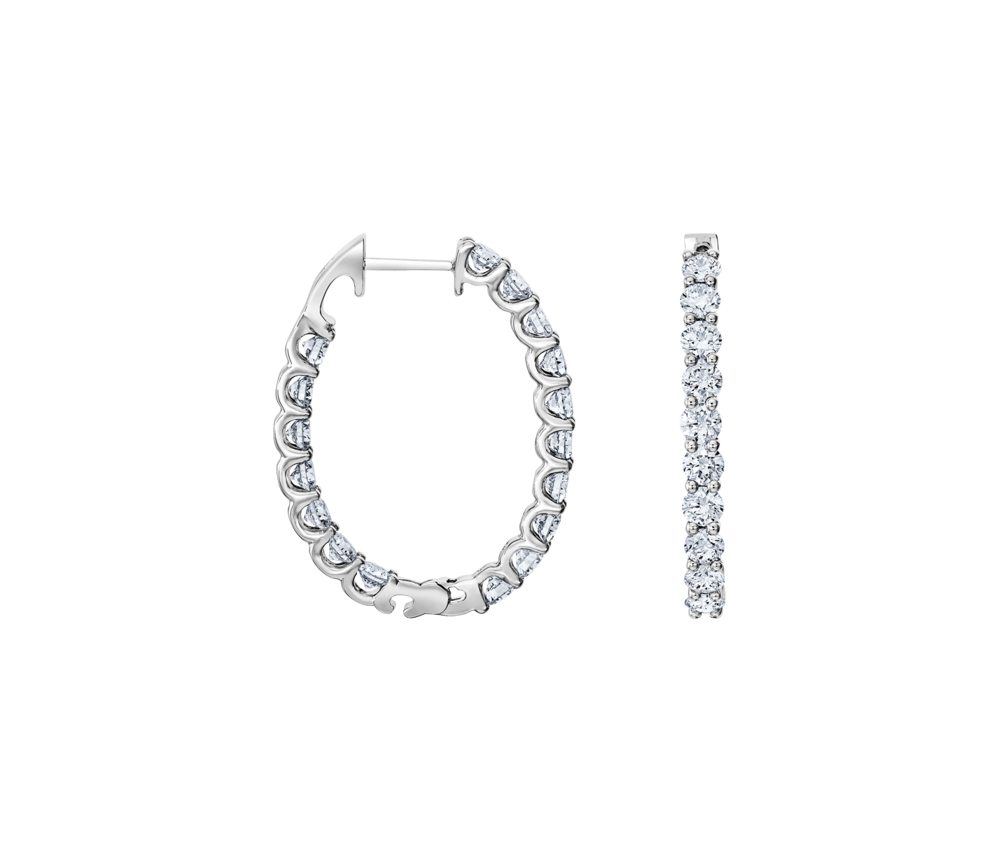 Brogle Selection diamond hoop earrings Brogle Selection diamond hoop earrings