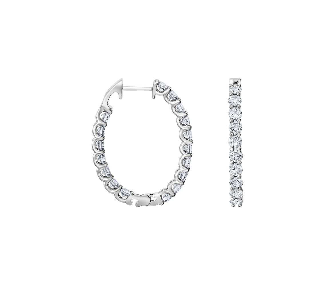 Brogle Selection diamond hoop earrings Brogle Selection diamond hoop earrings
