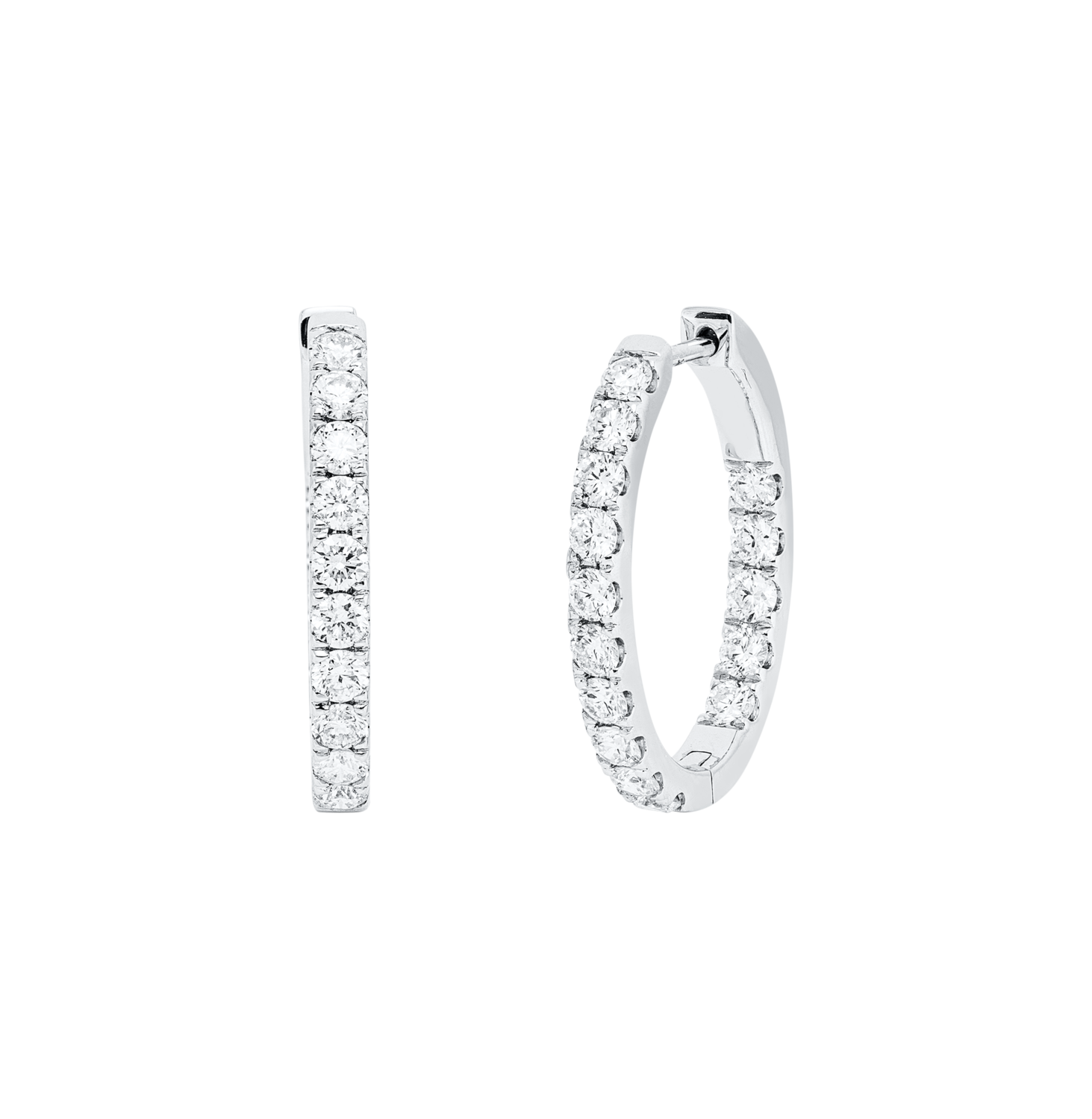 Brogle Selection diamond hoop earrings