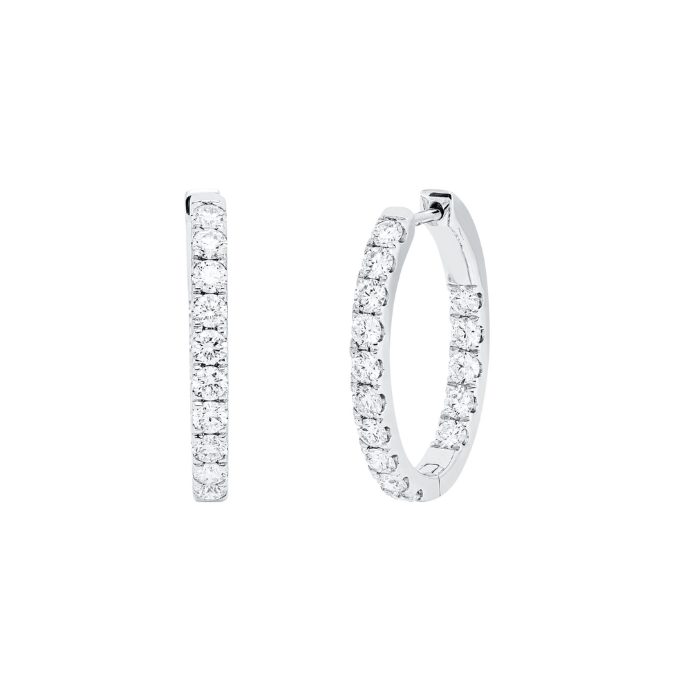Brogle Selection diamond hoop earrings