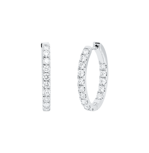 Brogle Selection diamond hoop earrings