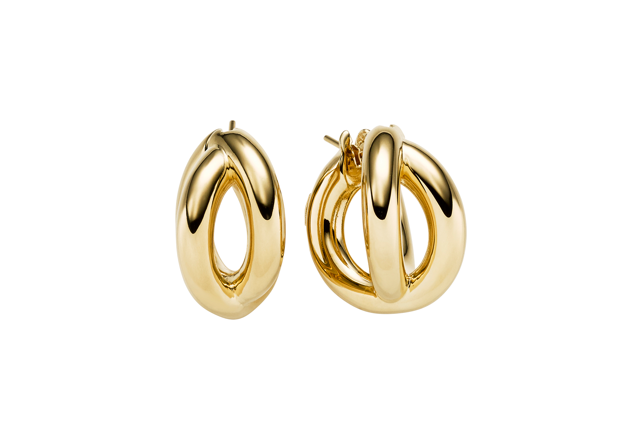 Brogle Classic gold hoop earrings Brogle Classic gold hoop earrings