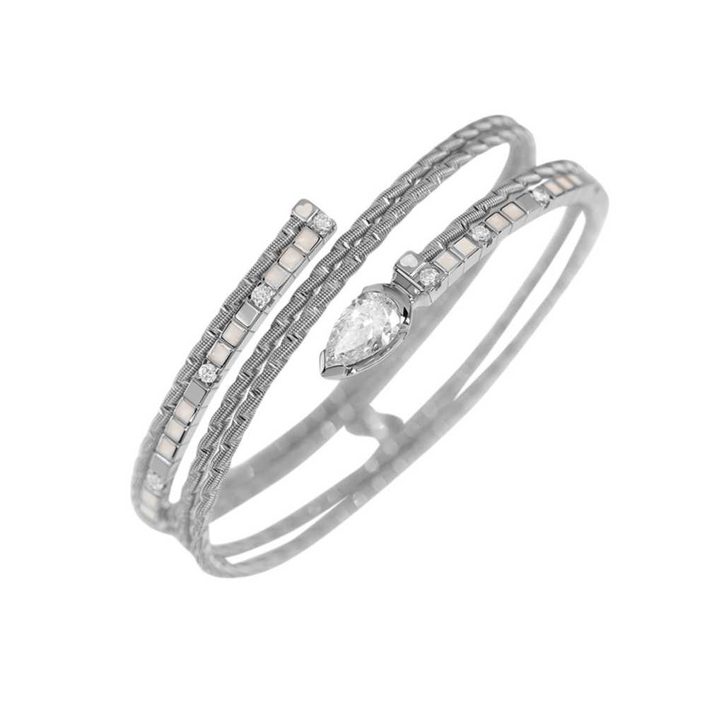 Wellendorff EMBRACE ME. Diamond drop mother-of-pearl bracelet