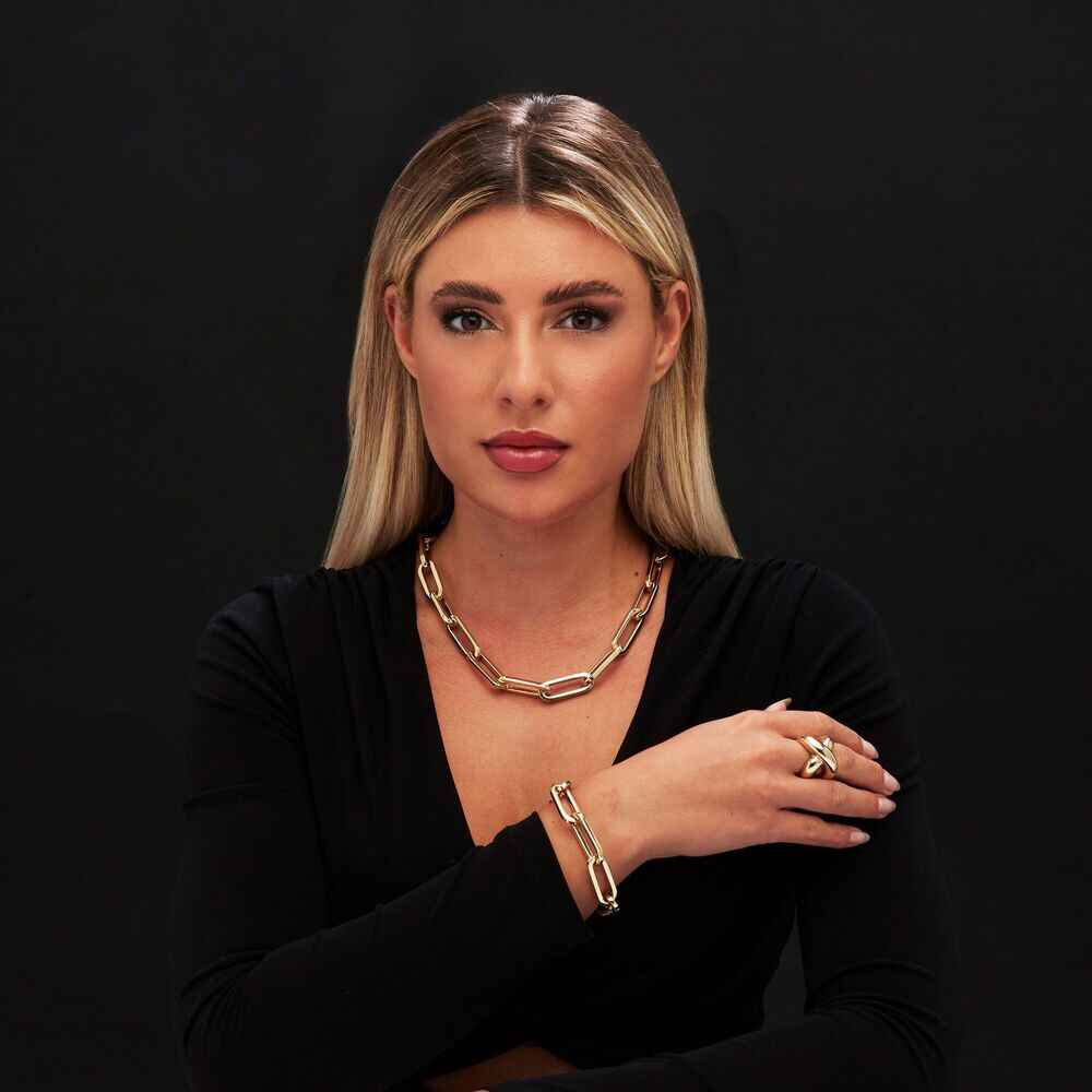 Brogle Classic Paper Clip Gold Chain 12mm
