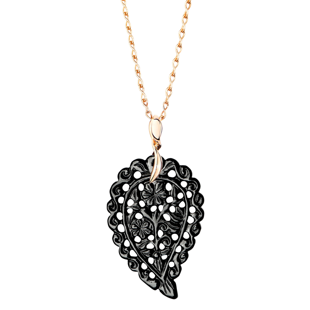 Tamara Comolli India Leaf Onyx M Pendant