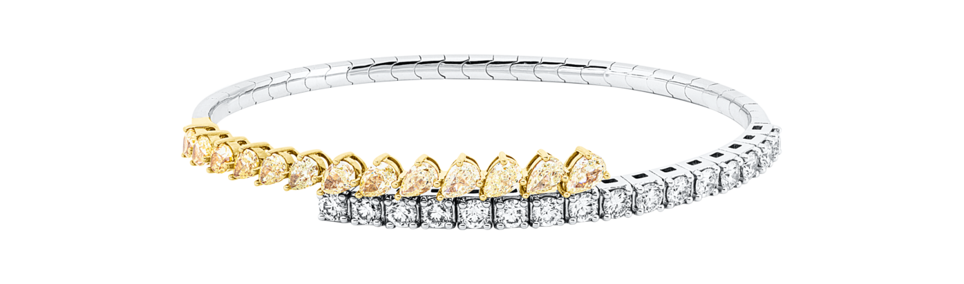Brogle Selection bicolour diamond bangle