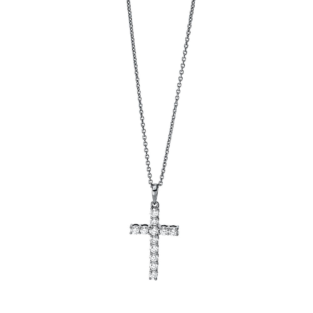 Brogle Classic Kette mit Diamantkreuz Brogle Classic Kette mit Diamantkreuz