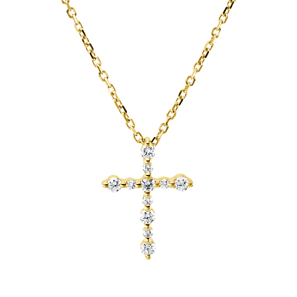 Brogle Classic Kette mit Diamantkreuz
