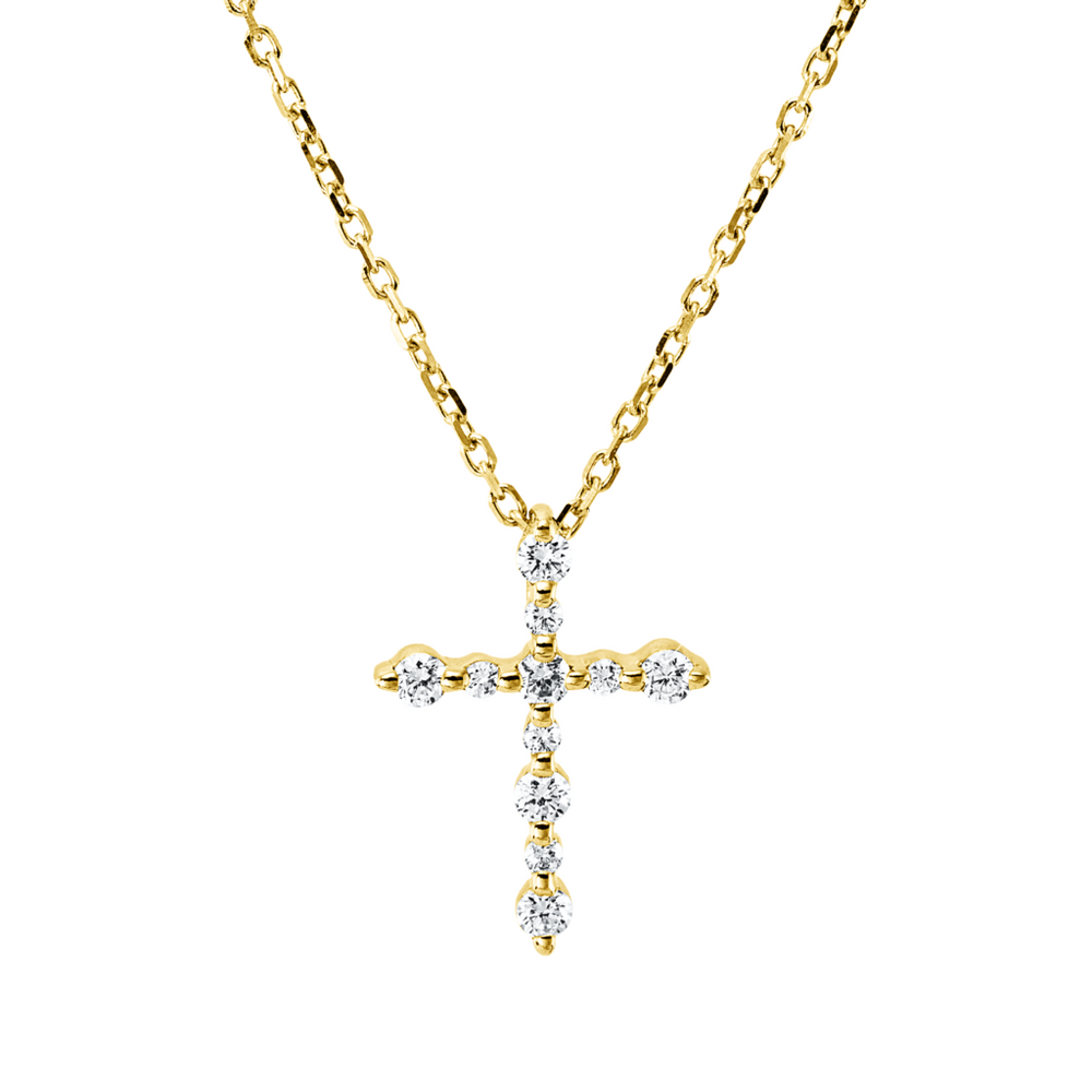 Brogle Classic Kette mit Diamantkreuz