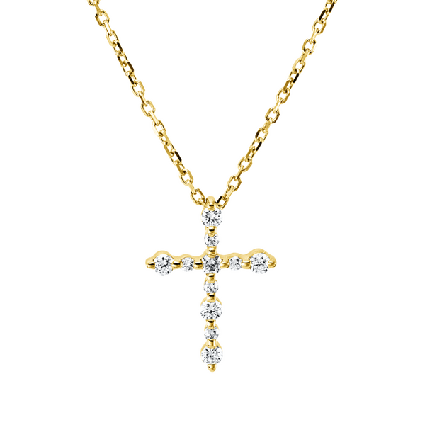 Brogle Classic Kette mit Diamantkreuz