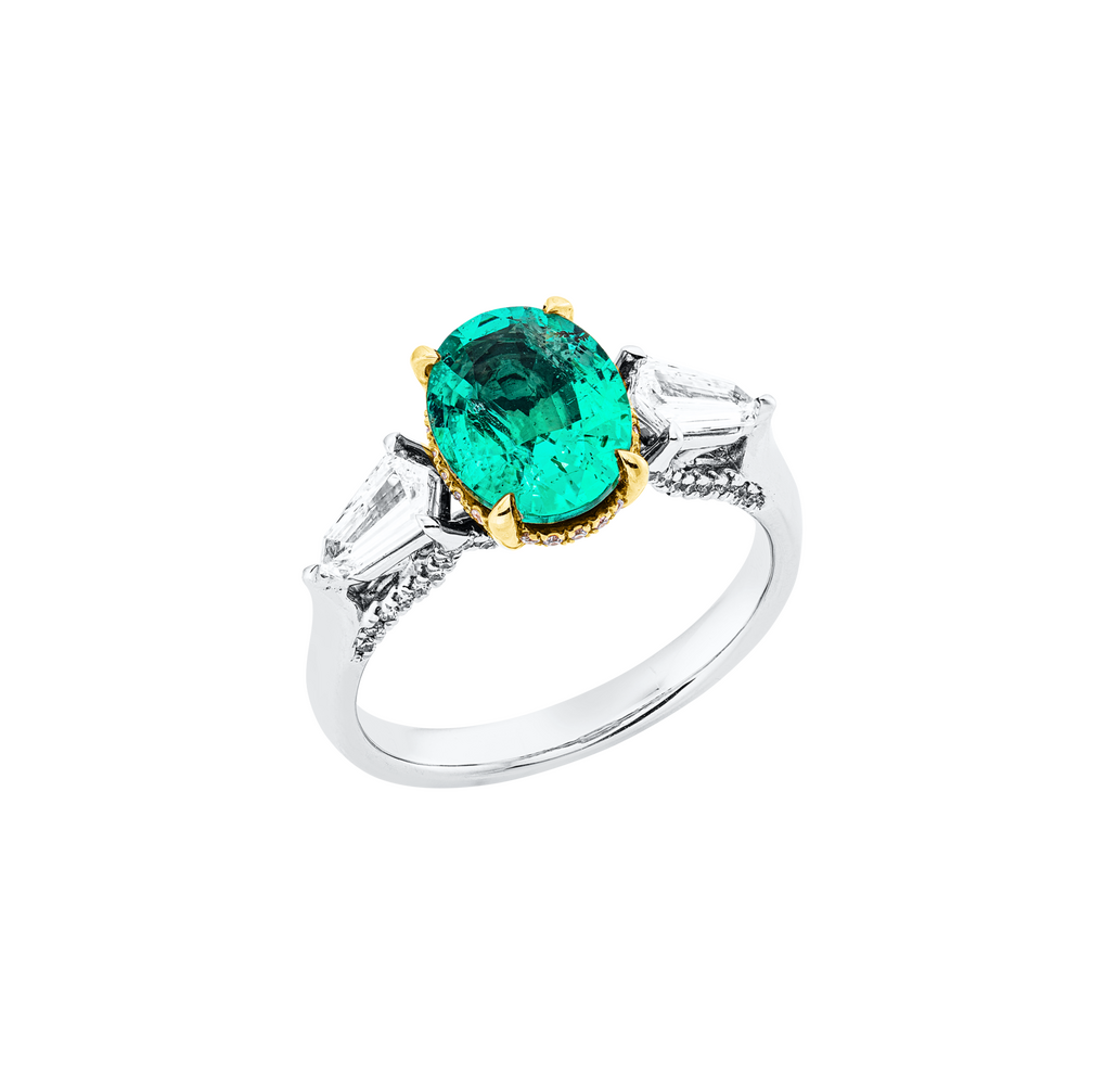 Brogle Selection bicolour emerald ring
