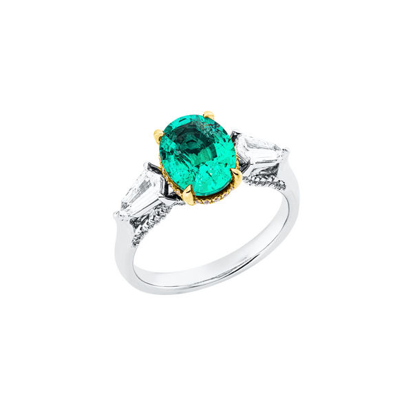 Brogle Selection bicolour emerald ring