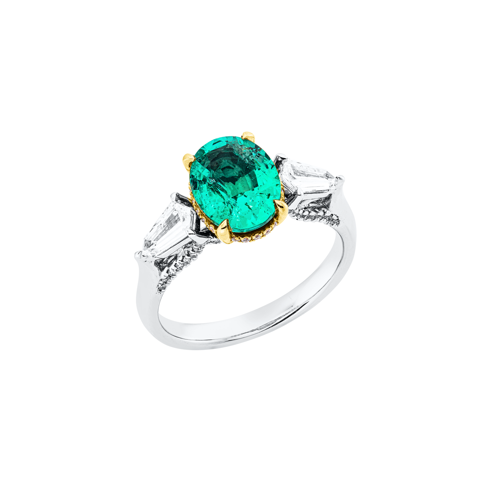 Brogle Selection bicolour emerald ring Brogle Selection bicolour emerald ring