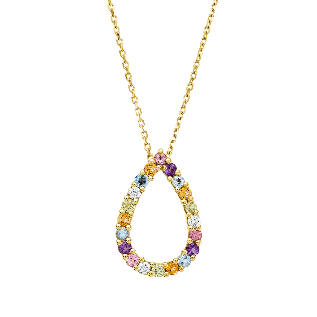 Brogle Classic Kette mit Farbsteinanhänger Brogle Classic Kette mit Farbsteinanhänger