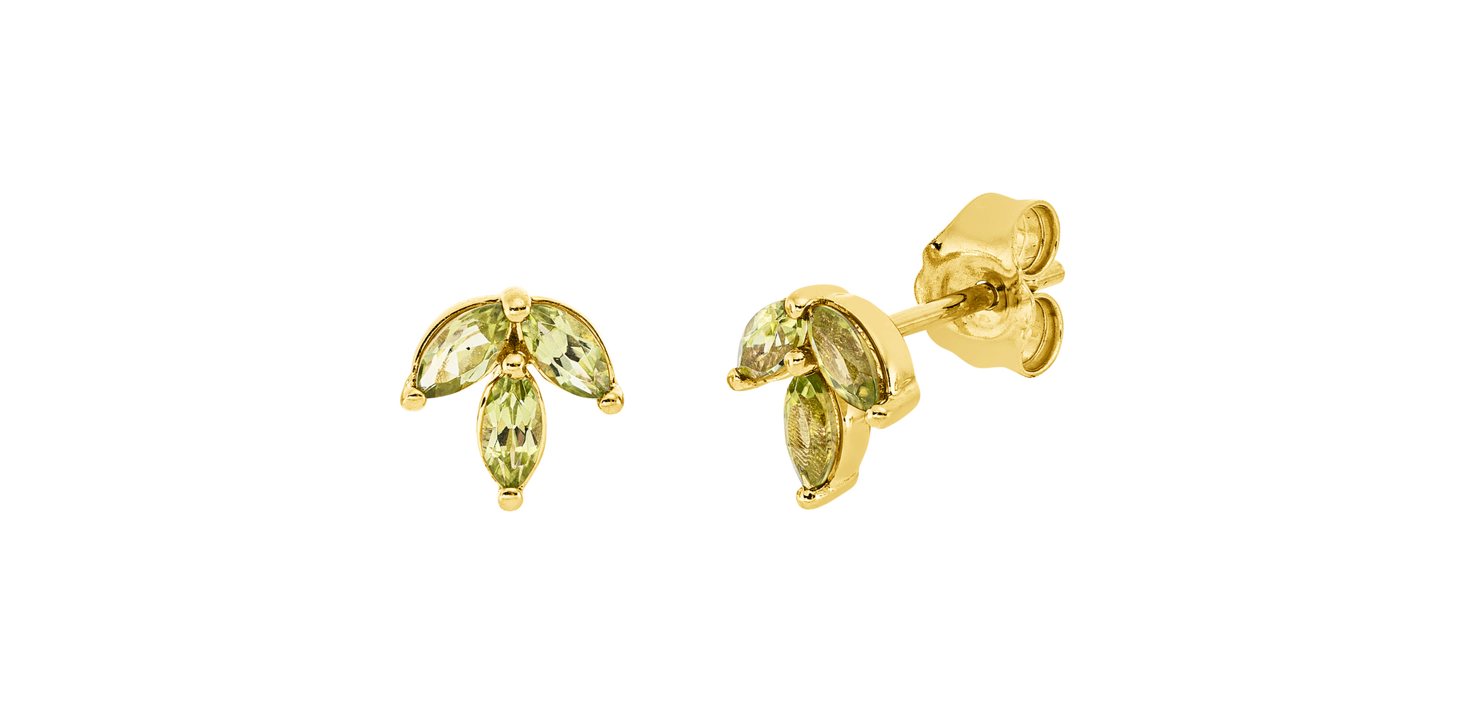 Brogle Classic peridot ear studs